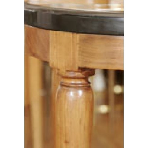 French Cherry Wood and Lacquer Side Table