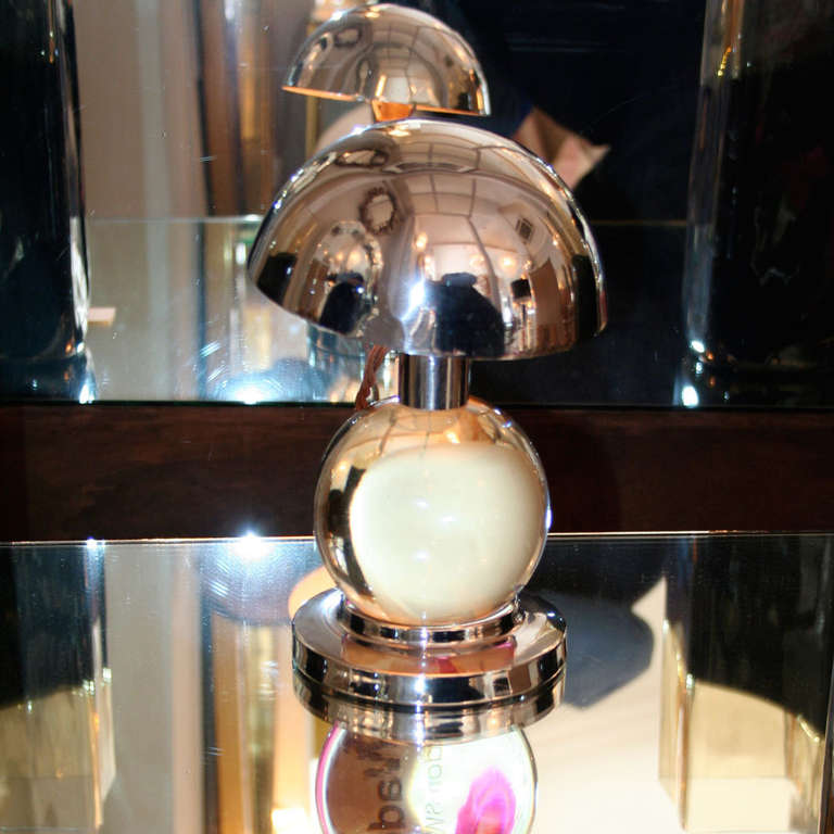 Jacques Adnet Ball Lamp And Shade
