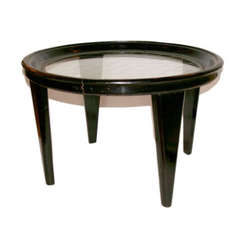 1950's italian black-lacquered low table