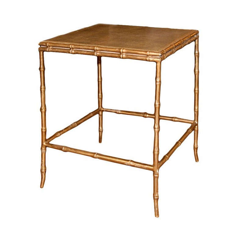 Faux bamboo/shagreen side table at 1stDibs