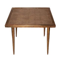 Faux shagreen low side tables