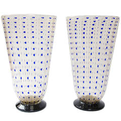 Pair of 1950s Italian Vases by Barovier 
Toso