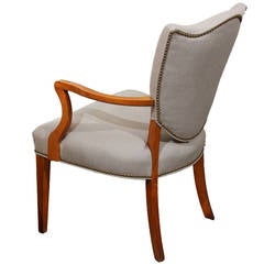 Grey Linen Side Chair 3