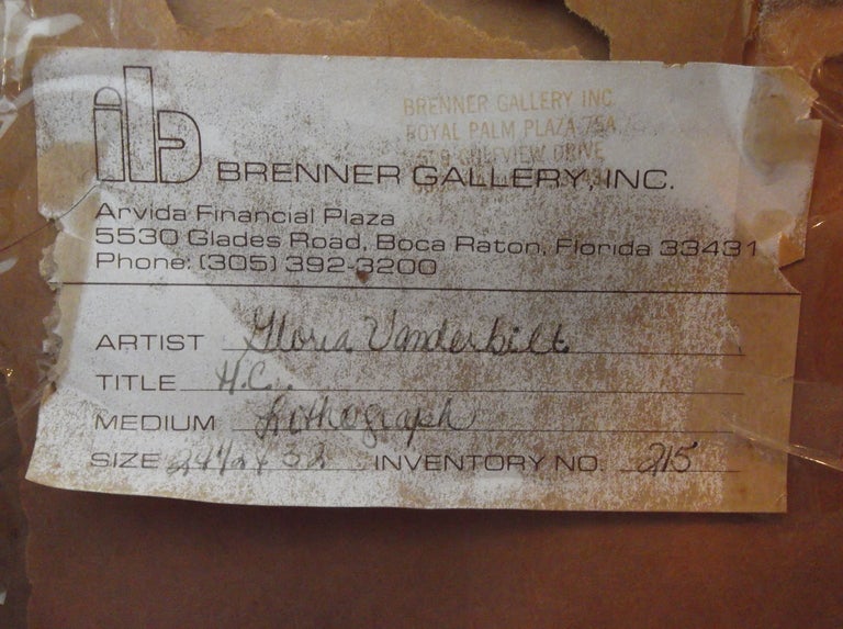 Gloria Vanderbilt lithograph 2