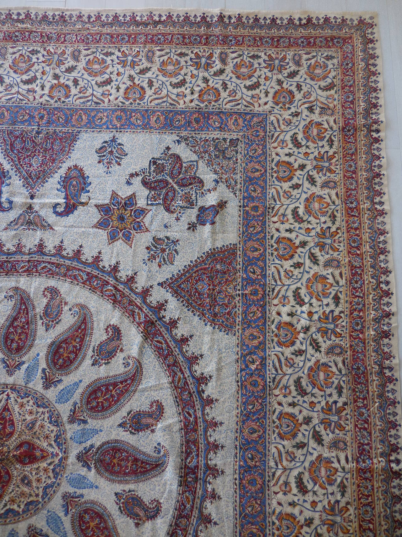 Cotton Large Old Persian Batik Textile