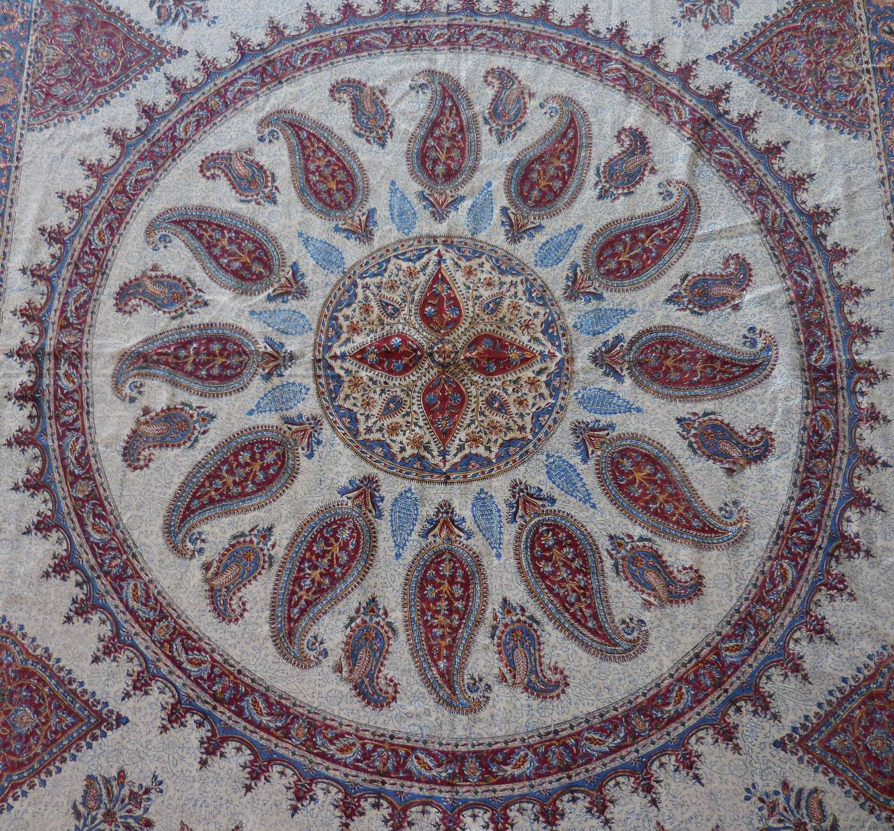 Large Old Persian Batik Textile 1
