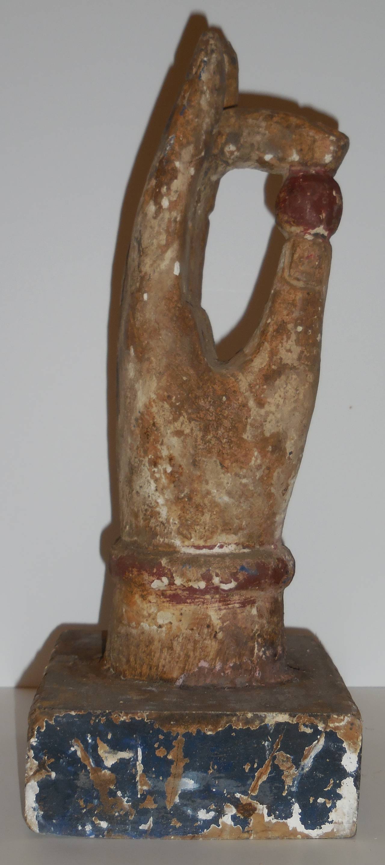 Mid-20th Century 1960 Hand-Carved Chinese Hand Sculpture