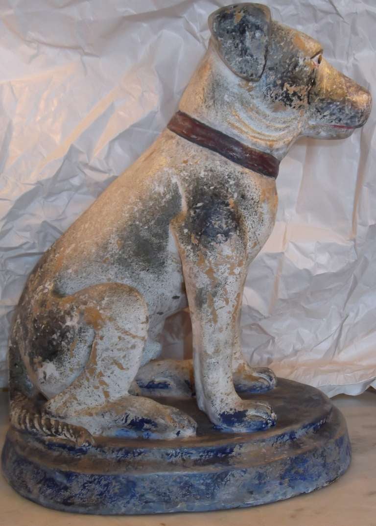 Inconnu Grand chien en papier mâché
