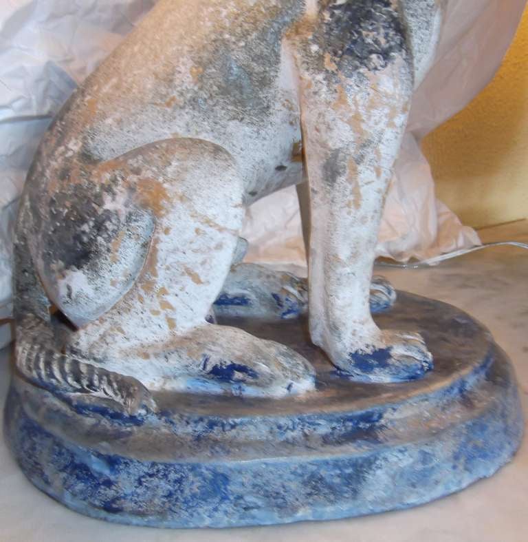 Fin du 20e siècle Grand chien en papier mâché