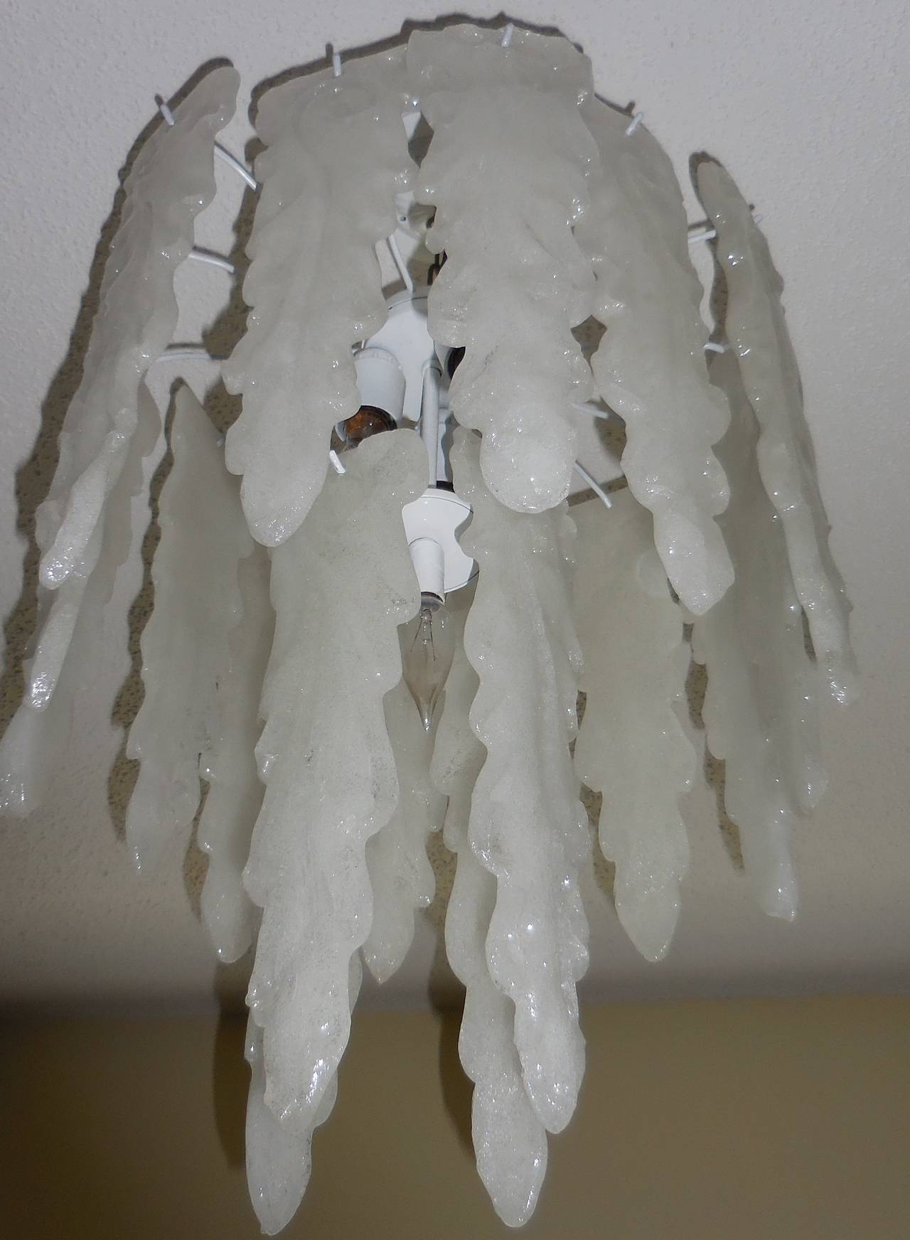 frosted glass chandelier