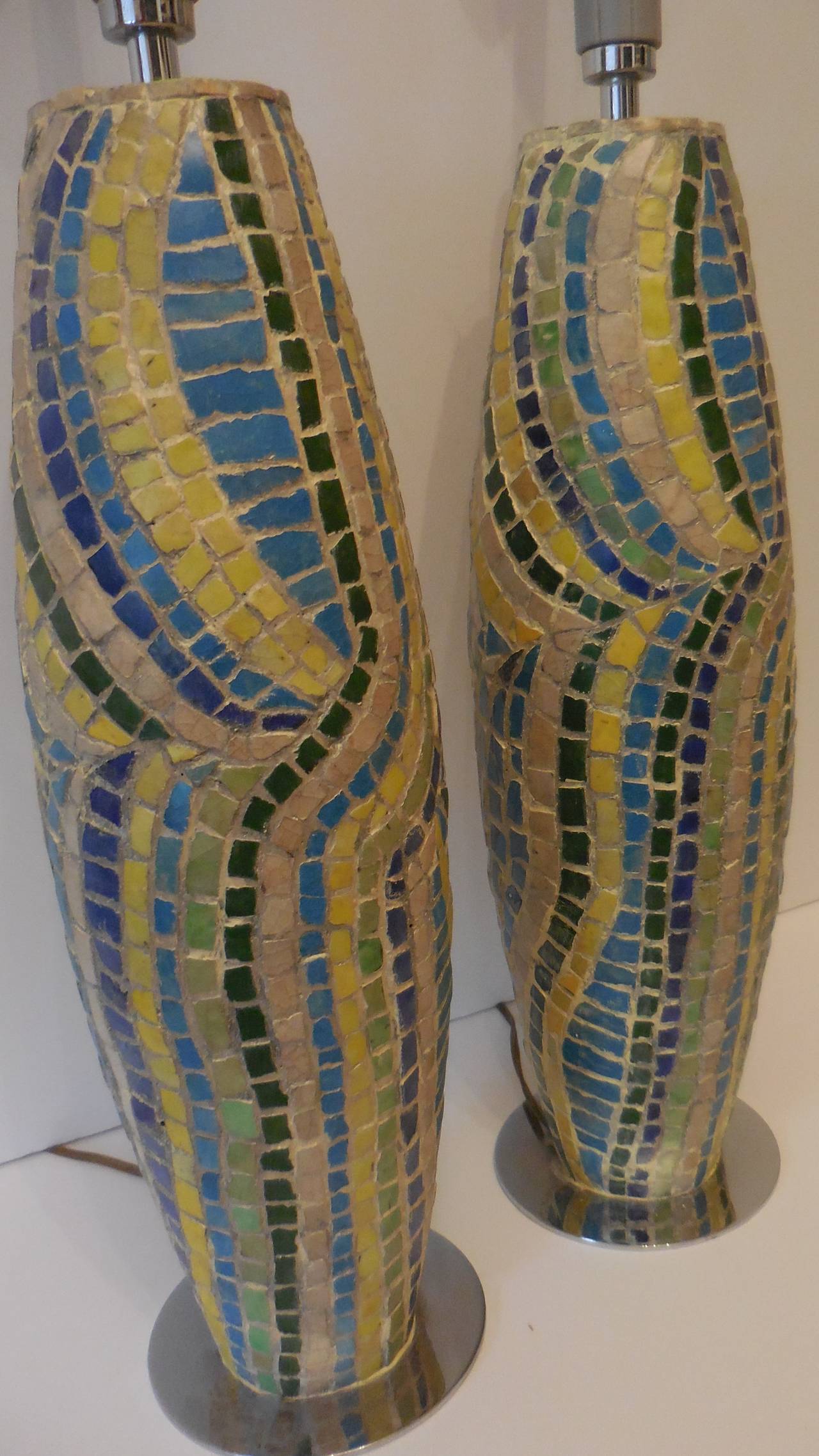 Pair of Artistic Mosaic Table Lamps 2