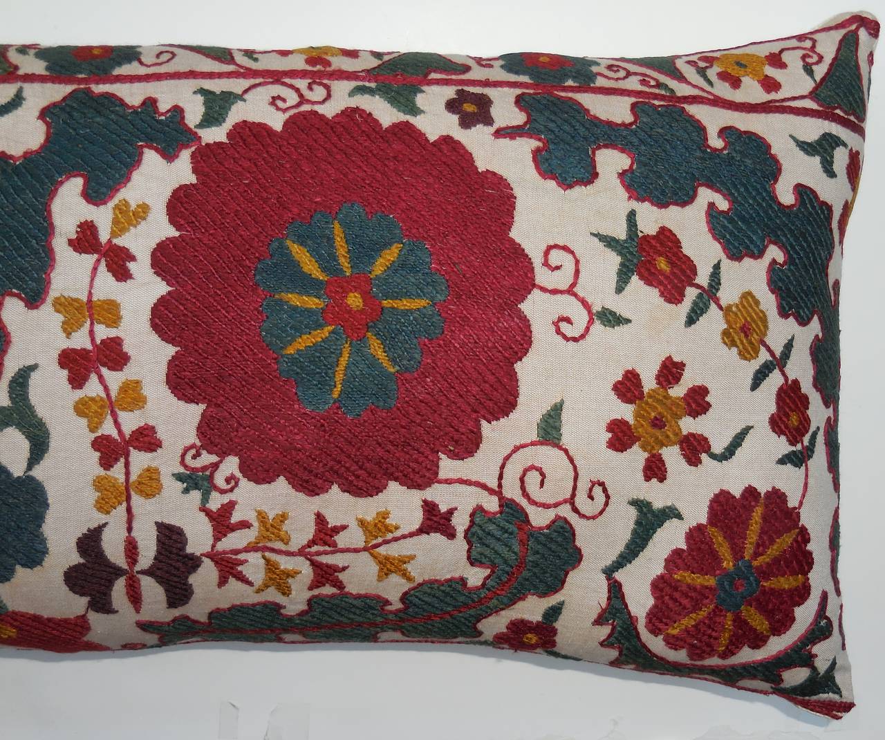 Uzbek Pair of Suzani Pillows