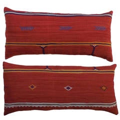 Pair of Silk Rug Fregment Pillows