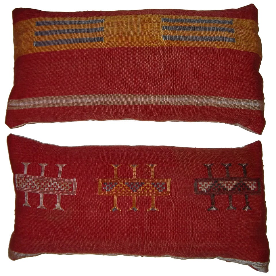 Pair of Silk Rug Pillows