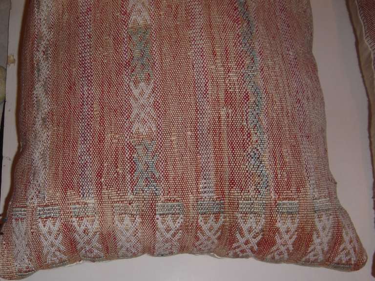 20th Century Pair of silk rugs pillows