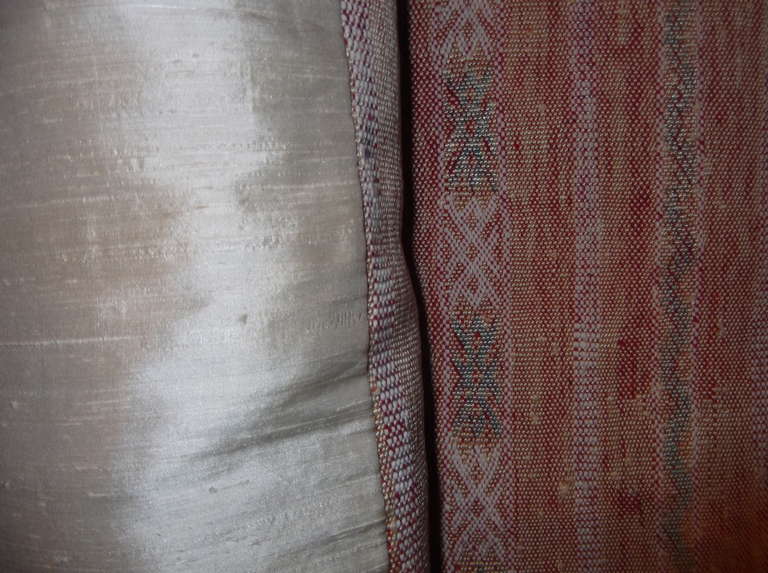 Pair of silk rugs pillows 4