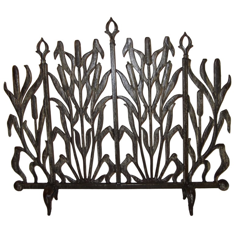Artistic Iron Fireplace Screen