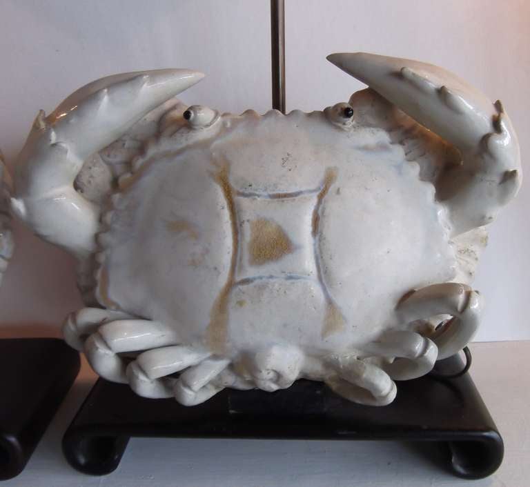 20th Century Pair Of Crab Lamps