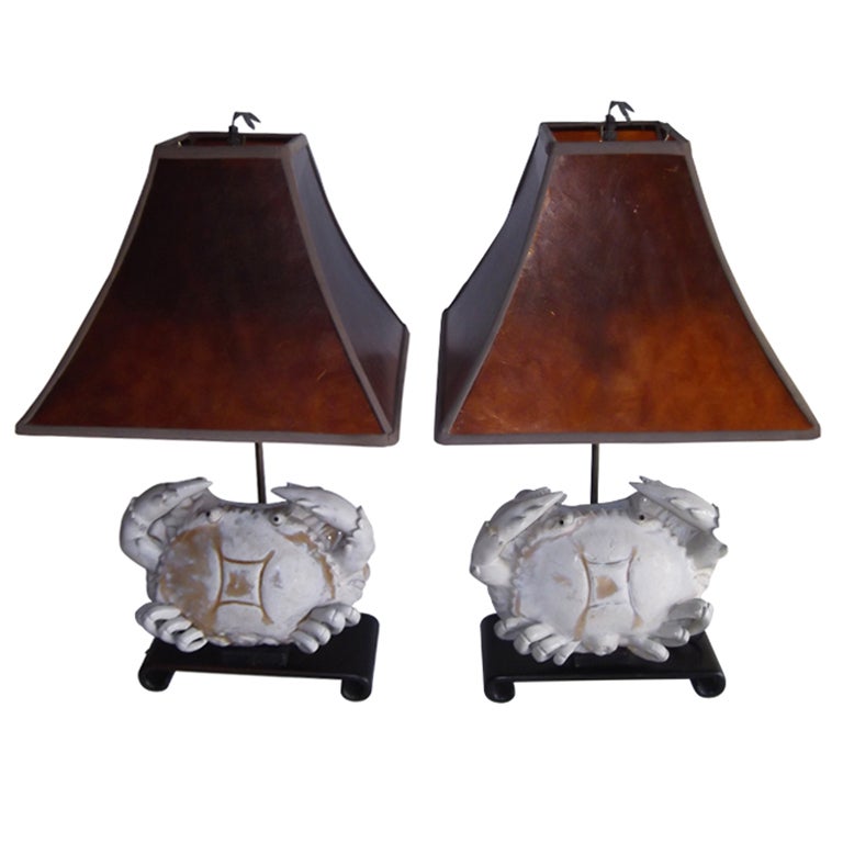 Pair Of Crab Lamps