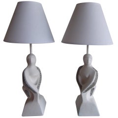 Pair of artistic cubist Table Lamps