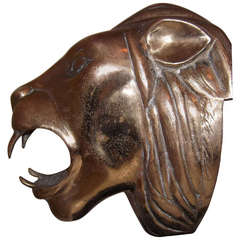 One of a kind Brass Lion Head
