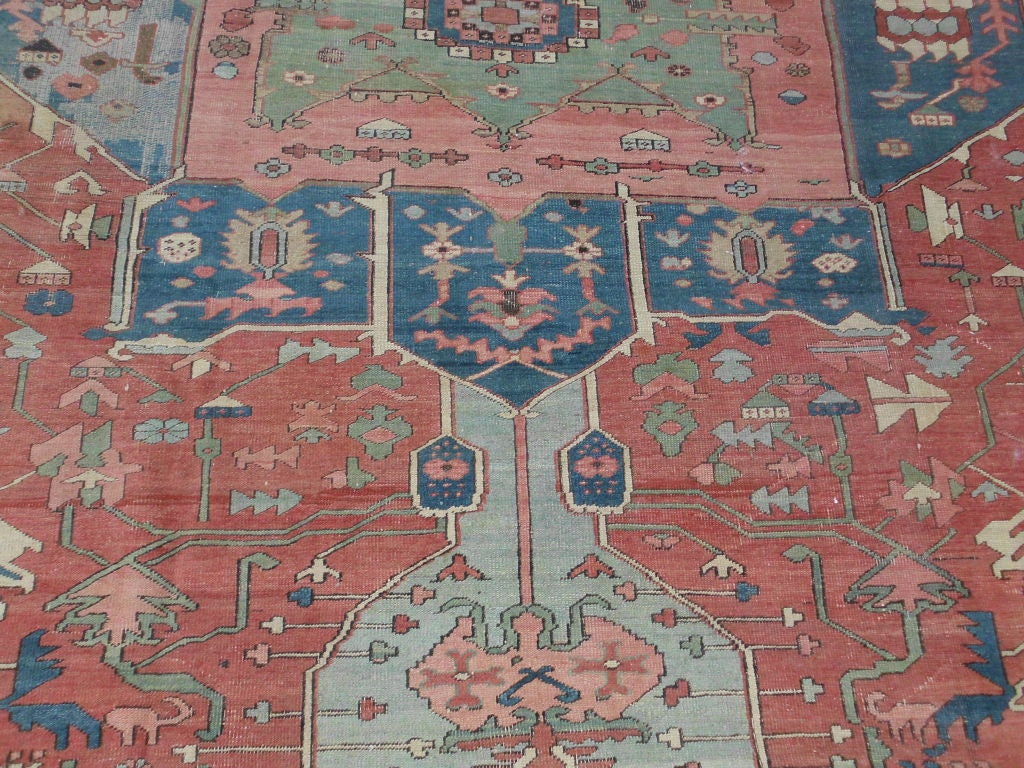 Antique persian serape carpet 3