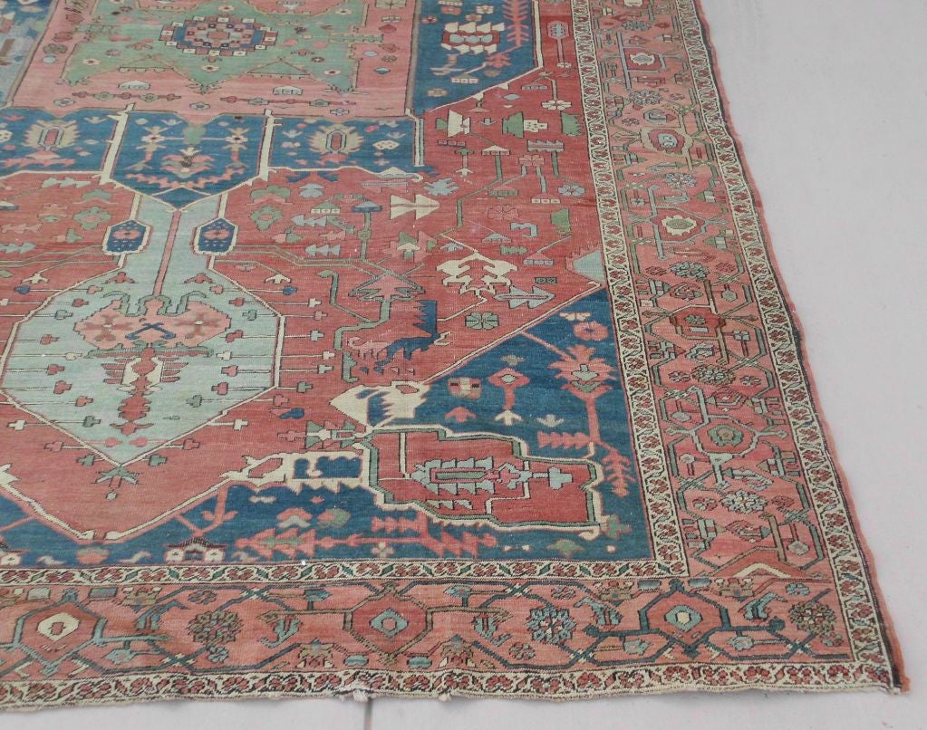 Persian Antique persian serape carpet