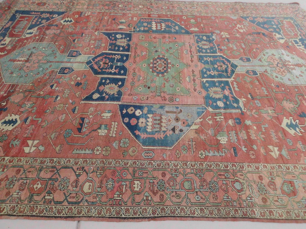 Antique persian serape carpet 1