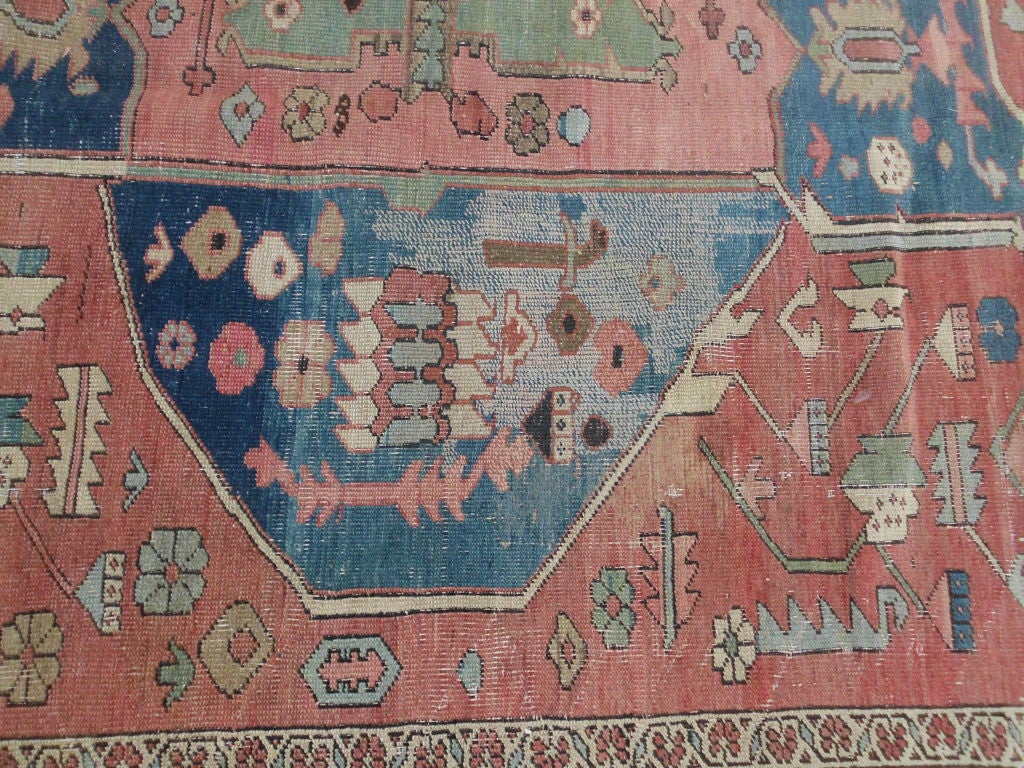 Antique persian serape carpet 2