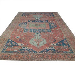 Antique persian serape carpet