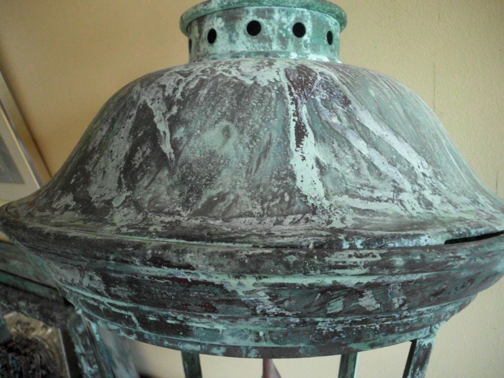 Antique copper lantern