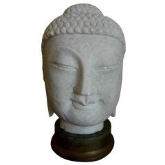 Marble buddha head