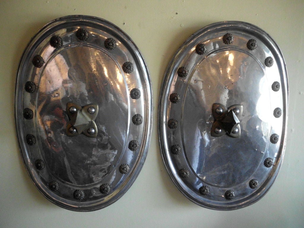 Pair of metal shields