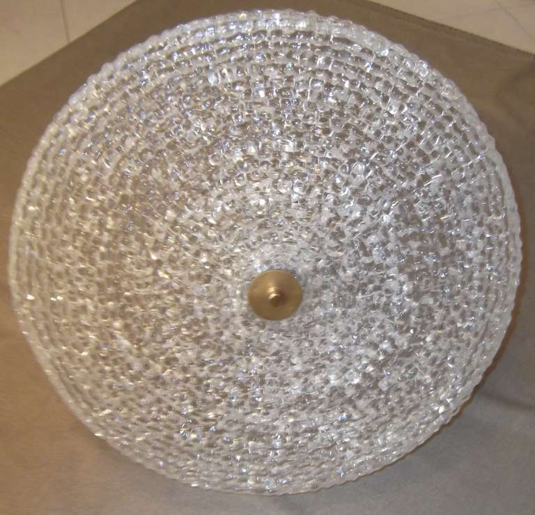 Mid-20th Century Round Austrian lucite chandelier