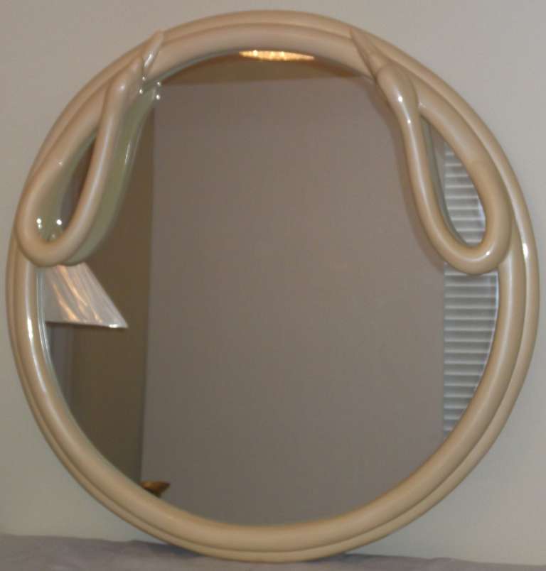 One Of A Kind Round Swan Mirror 2