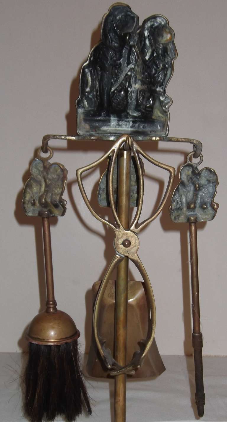Antique Brass Fireplace Tools at 1stdibs