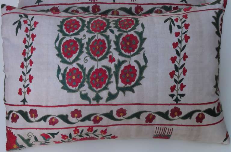 Pair of Large Suzani Pillows