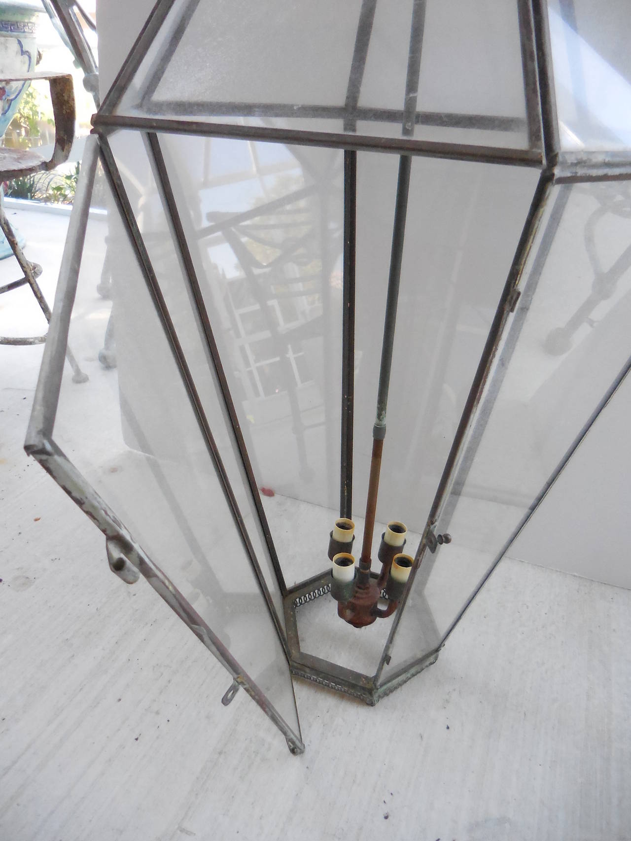 Elegant Brass Hanging Lantern 1