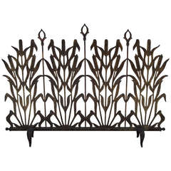 Vintage Artistic Cat Tail Fireplace Screen