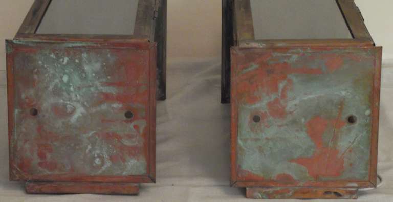Pair of Wall Mounted Copper Lantern 3
