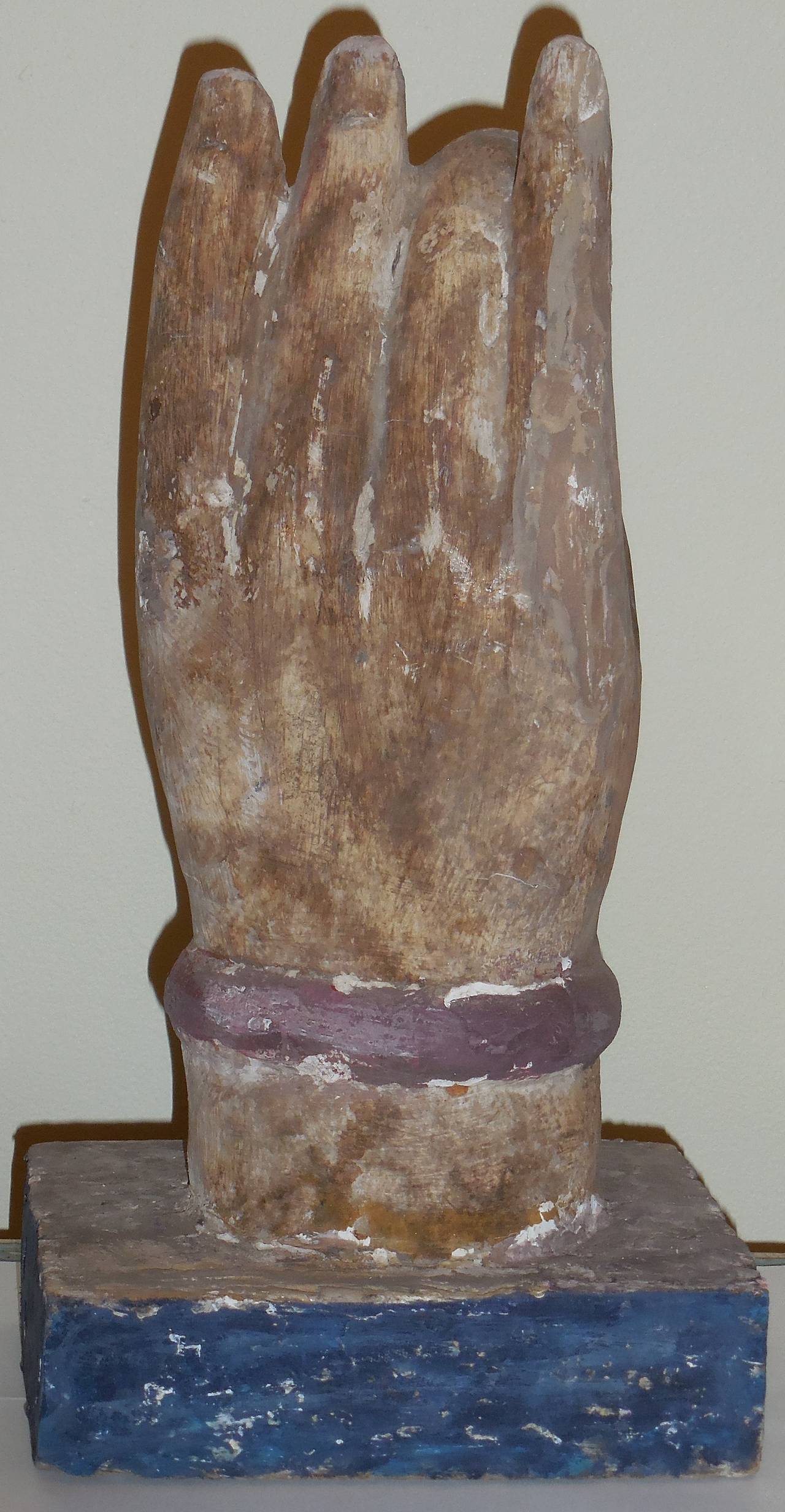 1970 Hand-Carved Wood Hand Sculpture 2