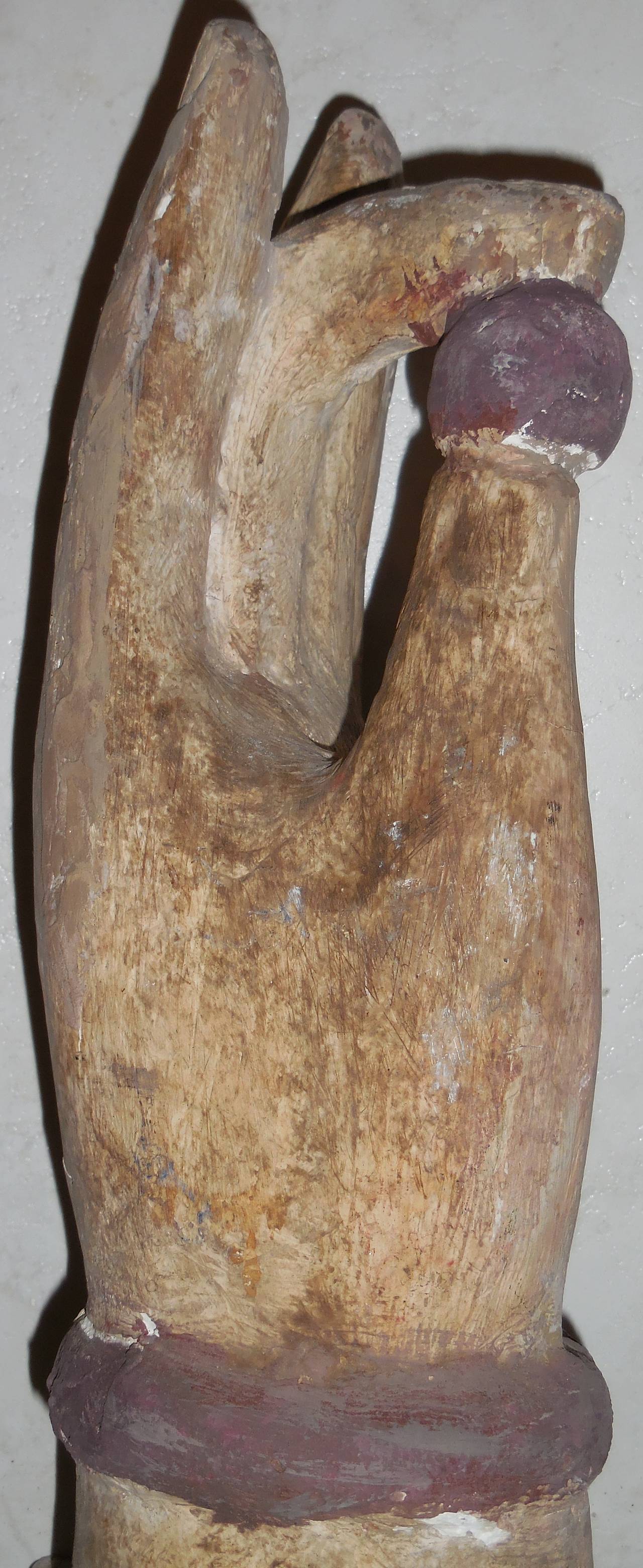 1970 Hand-Carved Wood Hand Sculpture 3