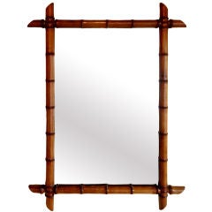 Beautiful antique bamboo mirror