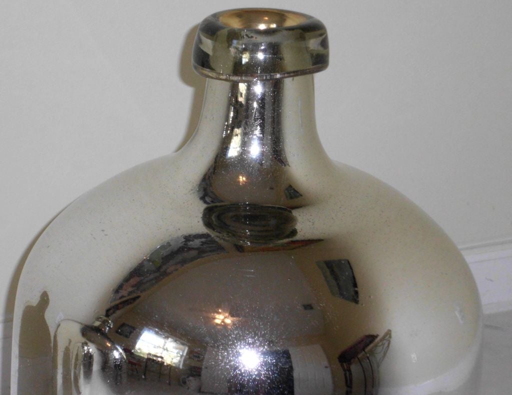 Mercury Glass Pair of oversized mercury glass vases