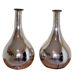 Vintage Pair of mercury glass vases