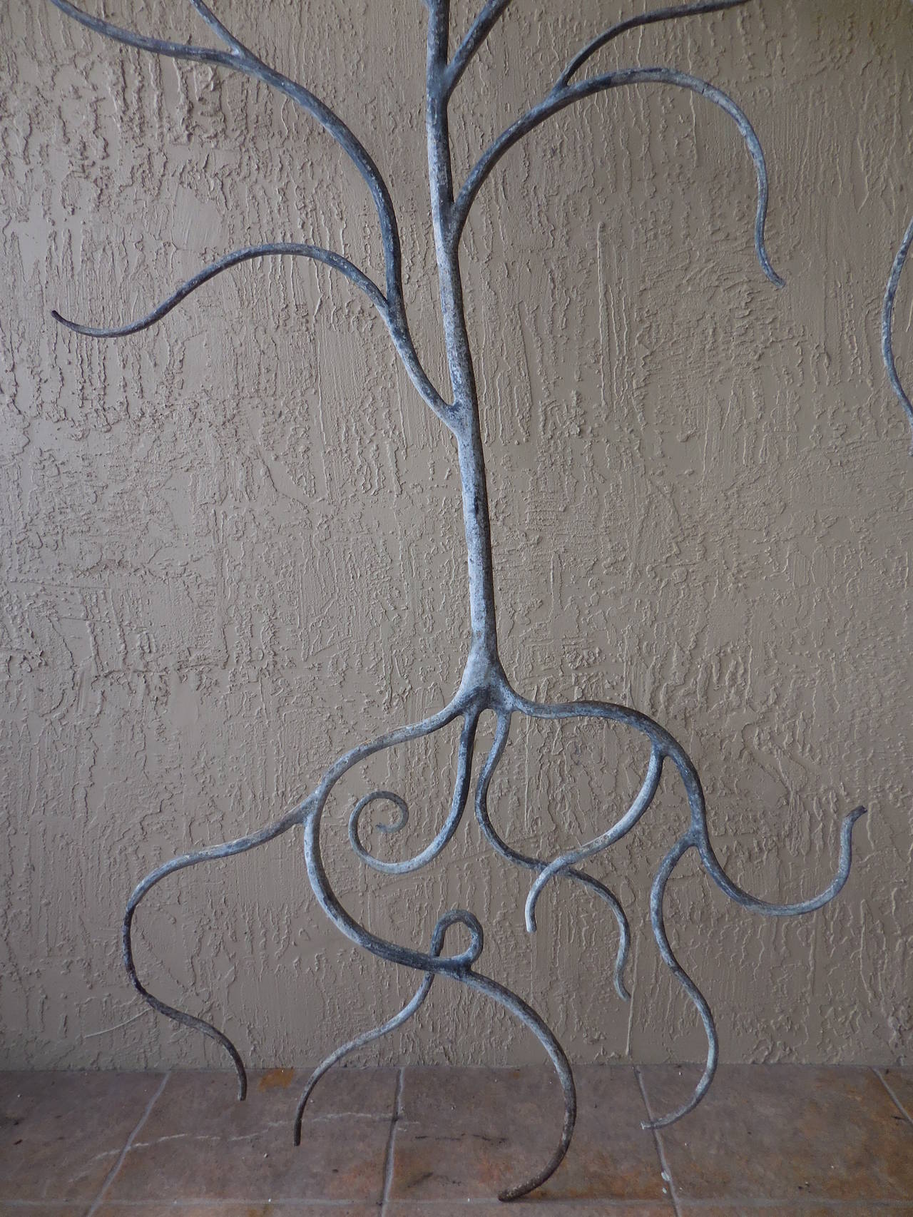 Artistic 1960s Wrought Iron Large Tree Sculpture 5