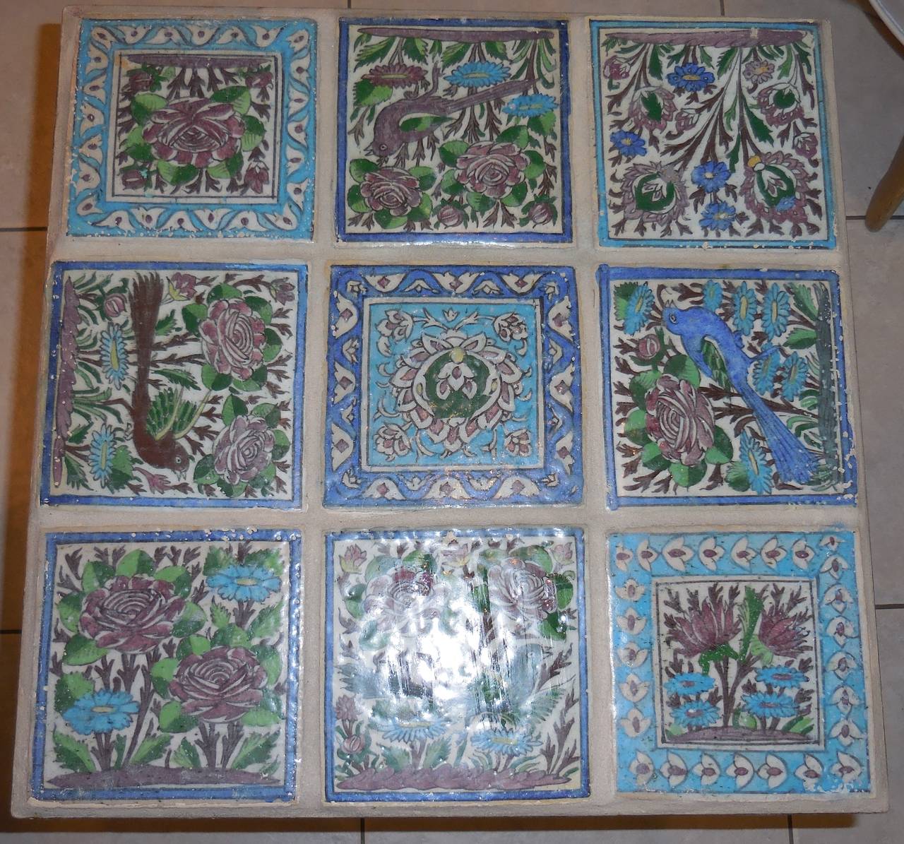 Artistic Persian Tile-Top Coffee Table 3