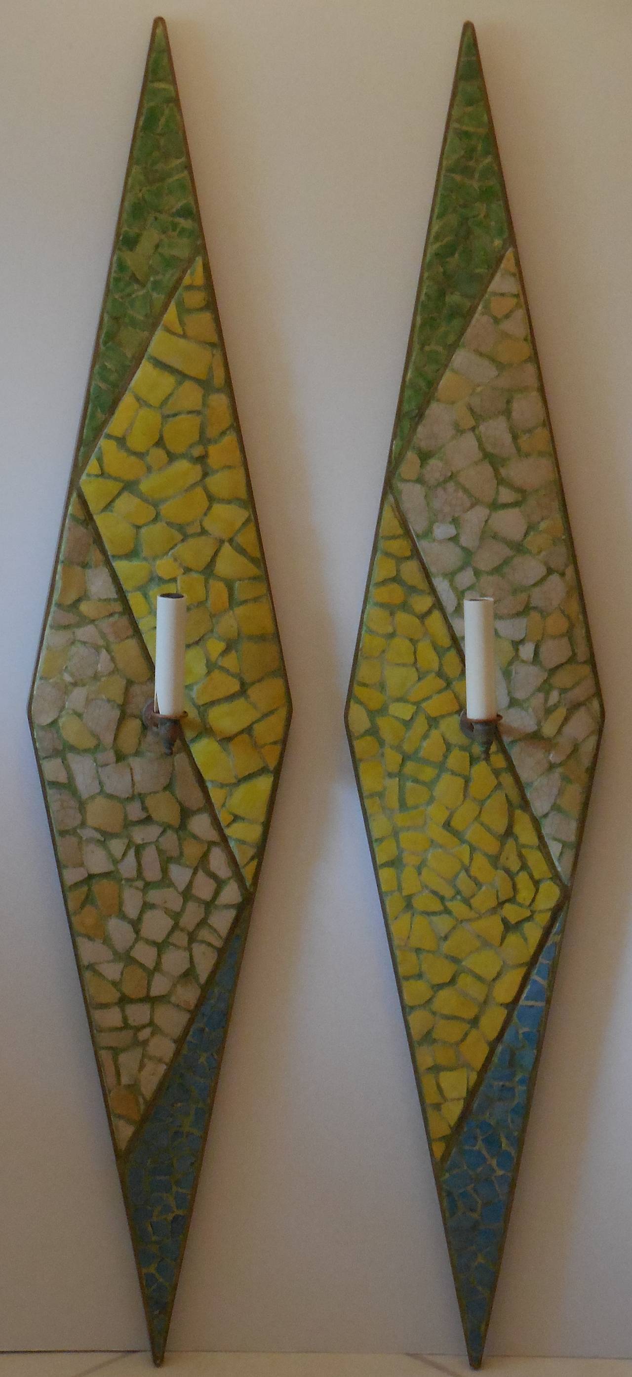 Funky Pair of Wall Sconces For Sale at 1stdibs