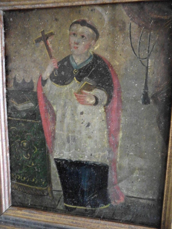 Antique Religious Oil Painting 4