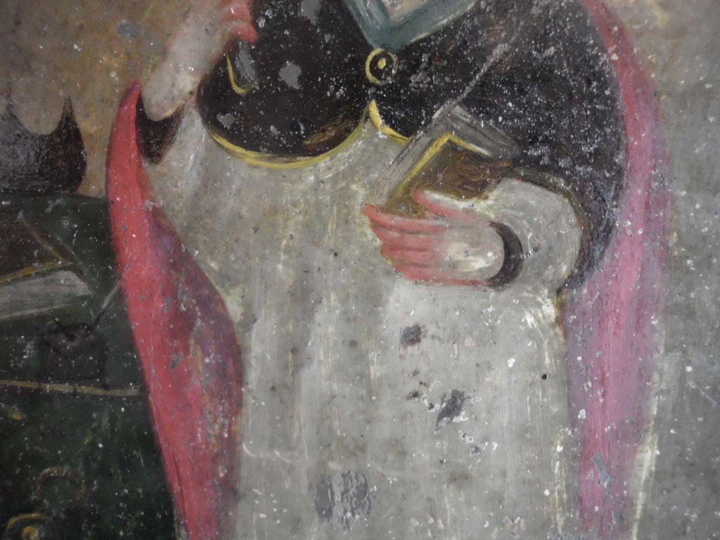 Antique Religious Oil Painting In Good Condition In Delray Beach, FL